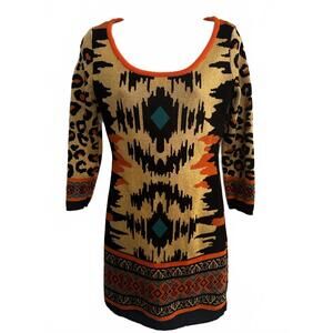 Flying Tomato Southwestern Knit Sweater Dress L